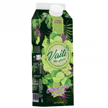 Vaiti Thé glacé saveur Citron Vert des Marquises bouteille 1L