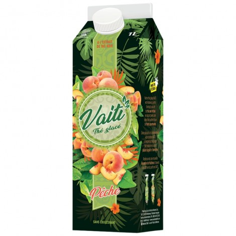 Vaiti Thé glacé saveur Pêche bouteille 1L
